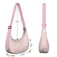 thumbnail image 4 of Lightweight Hobo Bag with Daisy Floral Design Adjustable Strap Smooth Zipper Nylon Material Suitable for Daily Use and Outdoor Activities, 4 of 5