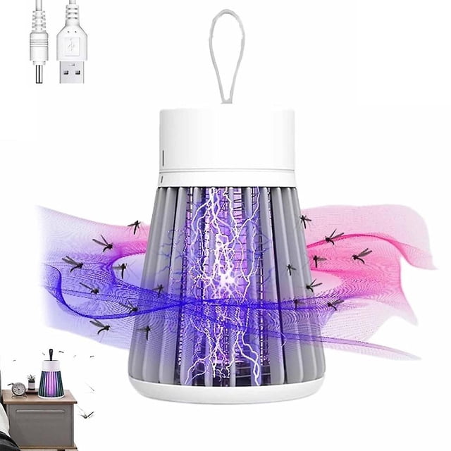 2024 New Mosquito Zapper (Grey, 1pcs), Mosquito Killer, Outdoor Waterproof Mosquito Lamp, Bedbugs Heater, USB Charging Mosquitoes Zapper for Home, Cam
