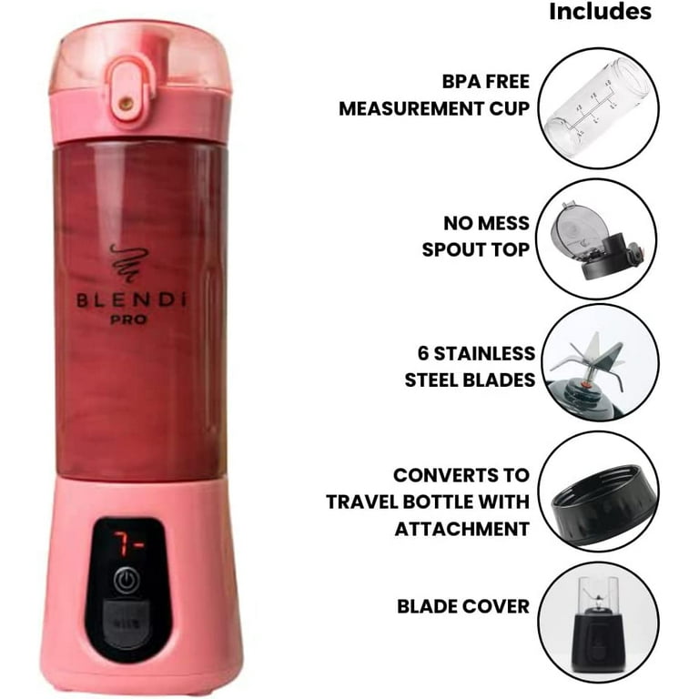 Cordless Portable Blender Bottle - Includes 2 Cups 400ml & 200ml