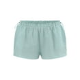 thumbnail image 5 of No Boundaries Striped Seersucker Bungee Shorts, 2" Inseam, Women's and Women's Plus, 5 of 5