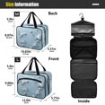 thumbnail image 3 of Travel Hanging Toiletry Bag with 4 Zipped Compartments Waterproof Makeup Accessories Spacious Cosmetic Bag White Butterflies Pattern Medium, 3 of 9