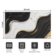 thumbnail image 5 of Black White Gold Marble Pattern Door Rugs,Washable Non Slip Door Mats Indoor,Decorative Door Mats,Entry Mat Indoor for Entrance,Bedroom,Kitchen,Bathroom,17"x30", 5 of 6