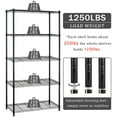 thumbnail image 6 of NiamVelo 5-Tier Wire Storage Shelves, Black, 6 of 9