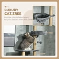 thumbnail image 3 of Adjustable Floor to Ceiling Cat Tree, 90.5"-98.5" H Grey Cat Tower with Plush Hammock, Bed, Scratching Posts & Perches, Multi-Level Pet Climber for Living Room or Bedroom, 3 of 6