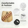 thumbnail image 4 of KLL Vintage Baseball Pattern Shorts Women,Athletic Shorts High Waisted Running Shorts Pocket Sporty Short Gym Elastic Workout Shorts-X-Large, 4 of 7