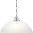 thumbnail image 2 of Classic Dome Pendant Collection 1-Light Etched Glass Traditional Pendant Light Brushed Nickel, 2 of 4