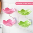 thumbnail image 3 of Jabonera de baño con drenaje automático, extraíble, de doble capa, con ventosa, para ducha, montaje en pared, soporte para esponja y jabón., 3 of 8