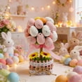 thumbnail image 4 of Nkmbld Easter Decorations Easter Egg Potted Table Decorations Simulation Easter Spotted Egg Flowerpot Garden Ornaments for Home Office Kitchen Farmhouse, Pink, 4 of 9