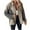 Coffee, variant on Wancir Womens Color Block Oversize Twill and Sequin Shacket Sparkle Long Sleeve Casual Denim Jacket