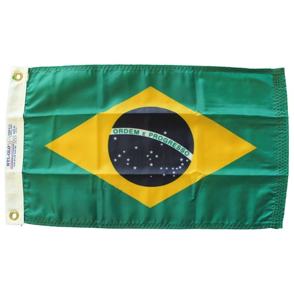 Brazil - 12"X18" Nylon Flag