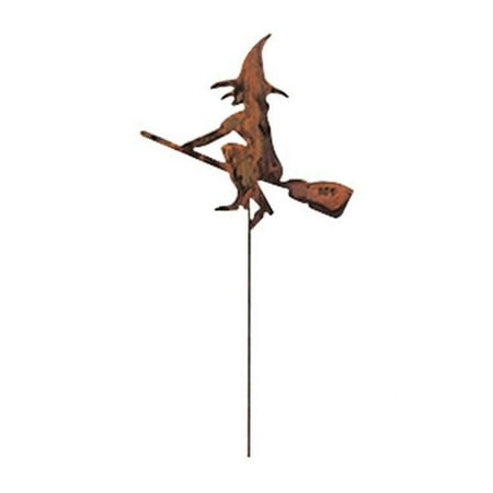 Village Wrought Iron RGS-26 Witch-Broom Rusted Stake