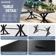 thumbnail image 6 of ALAULM 78.2" Rectangular Heavy-Duty Metal Dining Table, Modern Outdoor Patio Table for 8 People, Robust Metal Frame & Reinforced Metal Legs (Brown with Golden Flecks), 6 of 9