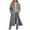 Dark Gray, variant on IROINNID Trench Coat for Women Casual Zip Up Hooded Long Coat Solid Loose Versatile Coat with Pocket,Khaki