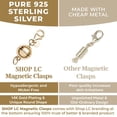 thumbnail image 2 of Magnetic Clasps for Necklaces in 925 Sterling Silver Magnetic Necklace Clasp 14K Yellow Gold Plated Jewelry Lock with Lobster Clasp for Women Women 2.50 Grams Christmas Gifts, 2 of 8
