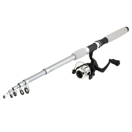 Unique Bargains Foam Coated Handle 6 Sections 2.4M Fishing Rod w Gear Ratio 5.2:1 Spinning Reel