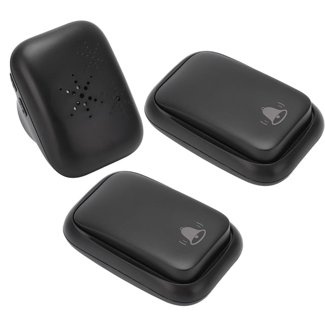 Timbre Autogenerador De Energía, Duradero, Resistente A Los Impactos, 1 Receptor, 2 Botones Pulsadores, Timbre Inalámbrico, Larga Distancia De Control Para Ancianos Para Villas