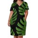 thumbnail image 3 of Vestido de noche con bolsillos sueltos y hojas para mujer, elegante y chic, 2025, 3 of 7