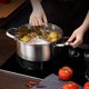 thumbnail image 2 of Tapa de vidrio templado de 8 pulgadas, tapa de olla con mango de acero inoxidable para ollas, sarten, 2 of 7