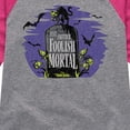 thumbnail image 3 of The Haunted Mansion - Another Foolish Mortal - Toddler & Youth Girls Raglan Graphic T-Shirt, 3 of 5