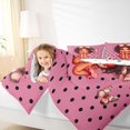thumbnail image 3 of Castle Fairy Cute Black Girl Twin Comforter Sets 2pcs,Polka Dot Butterfly Bedding Set,Pink,1 Comforter and 1 Pillowcase, 3 of 6