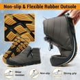 thumbnail image 3 of Snow Boots Mens Waterproof Winter Boots Fur Lined Warm Ankle Boots Zipper Closure Slip on Outdoor Boot Comfortable Walking Shoes, 3 of 6