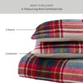thumbnail image 5 of Better Homes & Gardens King 3-Piece Comforter Set, All-Season, Holiday Plaid Cozy Knit, 5 of 9