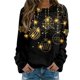 thumbnail image 1 of Gibobby Sudaderas para mujer navidad Blusa de manga larga con cuello en O para mujer, para uso diario, en casa, al libre, con estampado navideño(Dolado,CH), 1 of 5