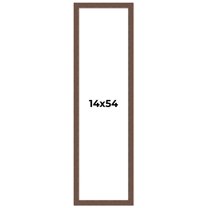 14x54 Frame Brown Farmhouse Solid Wood Picture Frame Width 1.5 Inches | Interior Frame Depth 0.5