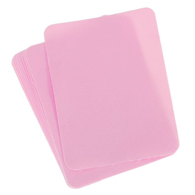 Parches de tela Uxcell para planchar Rosa claro 4.9"x3.7" para ropa Paquete de 10