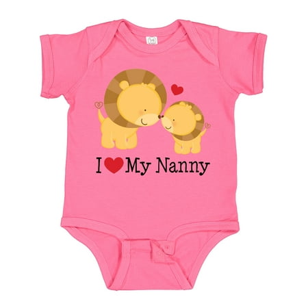 

Inktastic I Love My Nanny Gift Baby Boy or Baby Girl Bodysuit