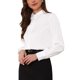 thumbnail image 4 of Camisa de trabajo casual INSPIRE CHIC para mujer, con botones y puños, estilo de oficina, tendencia de otoño, blusas XL blancas, 4 of 6
