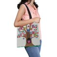 thumbnail image 1 of ABPHQTO Un árbol lleno de búhos Bolsa de lona Reutilizable Bolsas de compras Bolsas de compras Bolsa de asas 36x41 cm, 1 of 2
