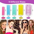 thumbnail image 4 of EEEkit 30pcs Snap on Plastic Hair Rollers, 5 Sizes No Heat Curlers, Self Grip Hairdressing Styling Tools, Random Colors, 4 of 6