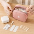 thumbnail image 6 of First Aid Kit Bag, Travel First Aid Kit, Survival First Aid Kit, Travel Emergency Kit, 8X6X3 Inch Medium Pink Portable First Aid Pouch for Outdoor Camping, Hiking, Travel, Home, 6 of 7