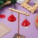 thumbnail image 3 of 1 par de pendientes con forma de hongo simulado, colgantes creativos para las orejas, joyas para mujer, 3 of 8