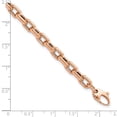 thumbnail image 2 of FJC Finejewelers 14 kt Rose Gold Polished Textured Fancy Link Bracelet 7.25 Inches x 5 mm, 2 of 6