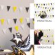 thumbnail image 3 of 1 juego de banderines triangulares de graduación, banderines de papel con purpurina, banderines triangulares, 3 of 6