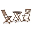 thumbnail image 3 of Linon Catalan 3-Piece Acacia Outdoor Bistro Set with Table and Chairs, Acorn, 3 of 20