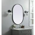 thumbnail image 3 of Elegant Decor Metal Frame Oval Mirror 27x40 Inch in Black, 3 of 3
