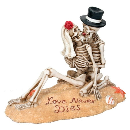 SUMMIT COLLECTION Beach Lovers - Love Never Dies Collectible Skeleton Themed Figurine