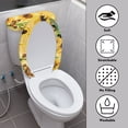 thumbnail image 4 of HELLHERO Cow Sunflower Toilet Seat Cover Replacement Elastic Bottom Bathroom Toilet Lid Cover Set & 2 Pcs Set for Toilet Washable and Reusable Stretch, 4 of 6