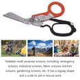 thumbnail image 4 of Foldable Shear, Latching Function Emergency Shear Portable Stainless Steel Multifunctional with  Cutter for Outdoor Survival Black Orange,Blue,Orange,Sand Color,Green,Red,Black, 4 of 8