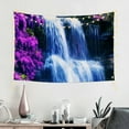 thumbnail image 2 of ZFLMY Waterfall tapestry, purple forest, wildflowers, flowers, mountain jungle plants, natural landscape, wall hanging, bedroom, living room, tapestry 60x40in, 2 of 7