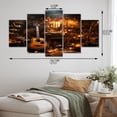 thumbnail image 4 of Designart "Musical Tools The Orange and Black Fire Trumpet" Music Art Living Room Set, 4 of 5