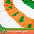 thumbnail image 5 of G128 3 Pack: Ireland Irish Shamrock Pleated Fan Flag | 2x4 Ft | Printed 150D Polyester | St. Patrick's Day Decor, Indoor/Outdoor, Vibrant Colors, Brass Grommets, 5 of 9