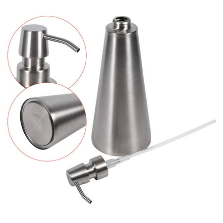 Sonew 1pc 800ml Large Capacity Stainless Steel Pump Soap Dispenser