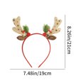 thumbnail image 3 of Fiudx Ofertas relámpago del día, solo en línea Diadema navideña con astas brillantes y adornos de campanas para crear ambientes y realzar los accesorios para el cabello, 3 of 6