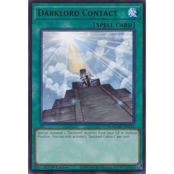 YuGiOh Maze of Muertos Rare Darklord Contact MZMU-EN113