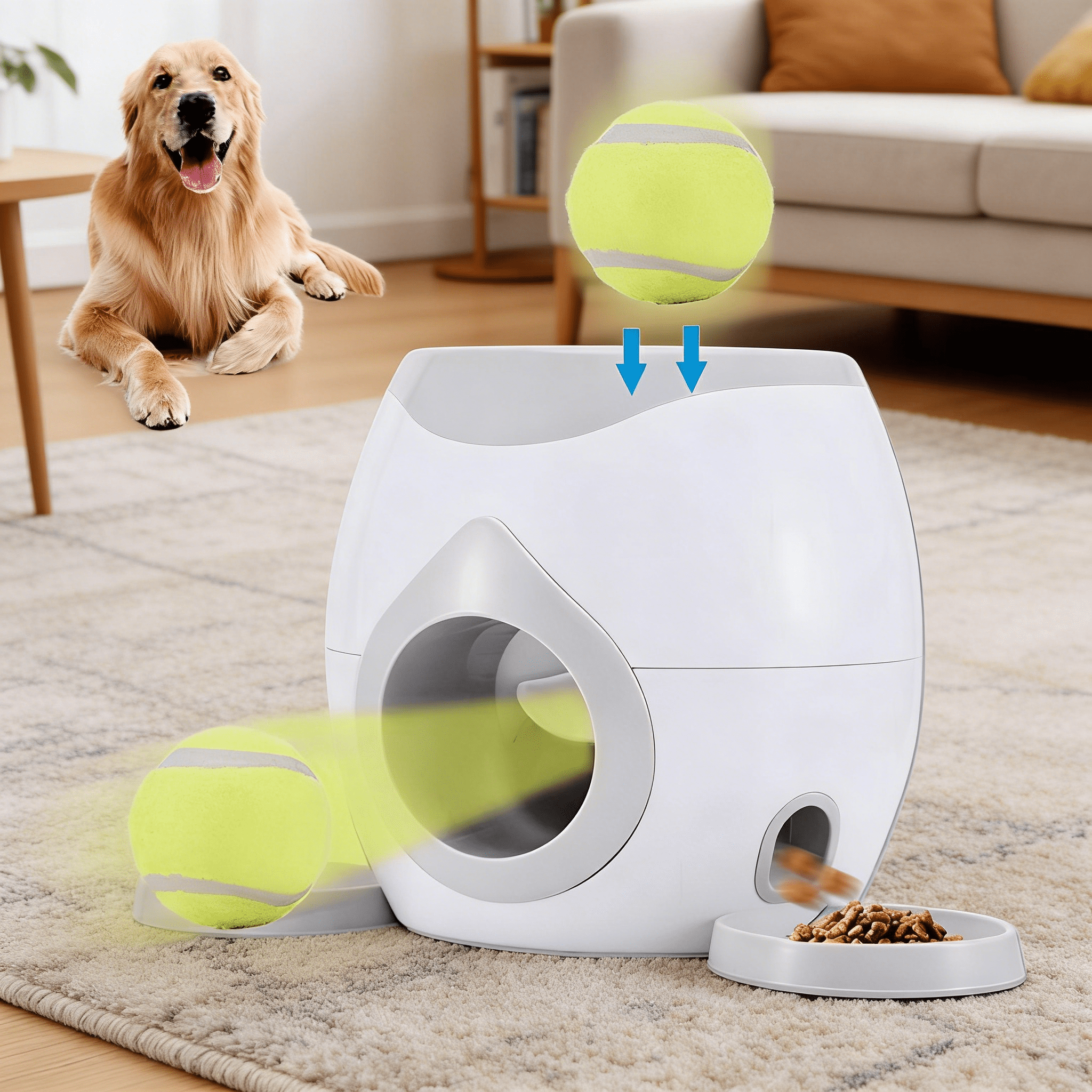 BESTSKY 2026 New Automatic Ball Launcher Pet Tennis Ball Launcher Toy Automatic Pet Feeder Launcher Dog Interactive Throwing Ball Machine