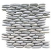 Rainforest Light Grey Stacked Stone Pebble Wall Tile 12" x12" (5.0 Sq. ft. / Case)